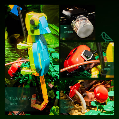 Flower Insect Tank Building Set compatible with Lego for Adults, Creator Construction Kit for Boys and Girls aged 12 and up. Includes 1284 pieces.
