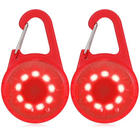 ZLCBBD blink light school bag USB rechargeable children LED safety light pendant for hiking running jogging pet backpack light up pendant dog red