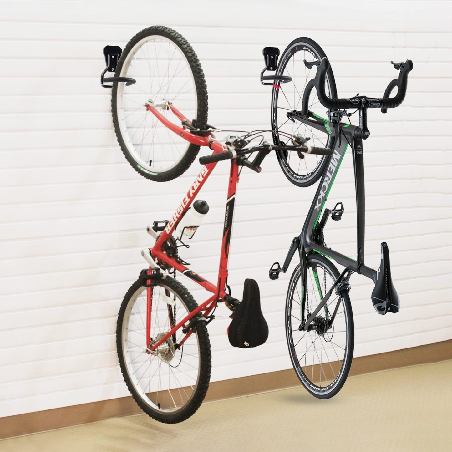 Sinoer 4-Pack Vertical Bike Hooks, Bike Holder, Heavy Duty Hooks Wall Mount Bike Holder, Bike Holder Vertical Stand for Garage.