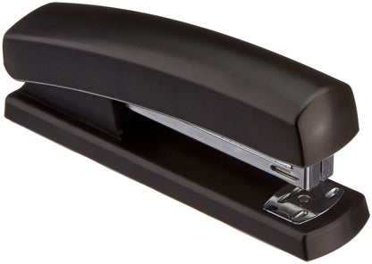 Amazon Basics 2-Pack Stackable Black Letter Trays & Stapler with 1,000 Staples, Black