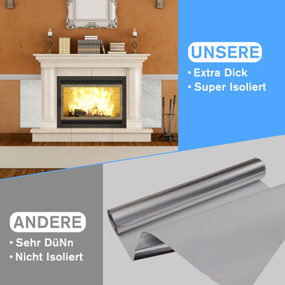 COKACA Ultra Thick Aluminum Foil, Extra Strong, Insulation Heater made of High Silicate Content Material, Self-Adhesive Heat Protection Mat suitable for self-adhesive thermal insulation film.