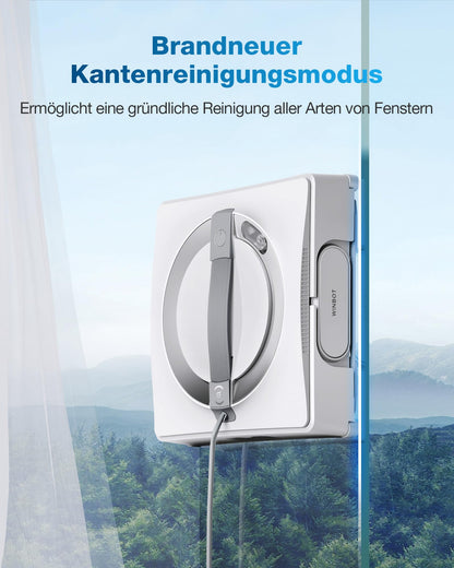 ECOVACS WINBOT W2 window cleaning robot, edge cleaning mode, triple nozzle water sprayer, 10-level safety system, app control, Winbot Electric