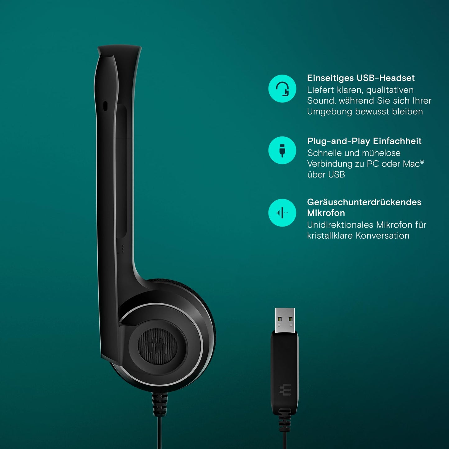 Sennheiser PC 7 USB Headset, black