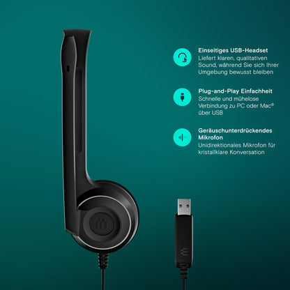 Sennheiser PC 7 USB Headset, black
