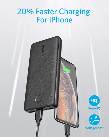 Anchor 325 Powerbank, 20000mAh external battery PowerIQ Technology USB-C Port, high energy density, compatible with iPhone, Samsung Galaxy, iPad and more.