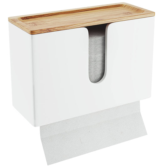 Nature Supplies wooden paper towel holder - Mount it on the wall or place it on the table, for C-fold, Z-fold, or Interfold paper towels.