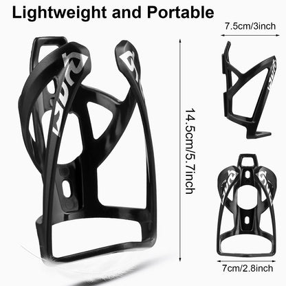 Capsule Bottle Holder Bike Set, Bike Drink Holder with 610ml 700ml 750ml Water Bottle, Screws, Lightweight Strong Bottle Holder for MTB, Road Bike (Black, 700ml-black)