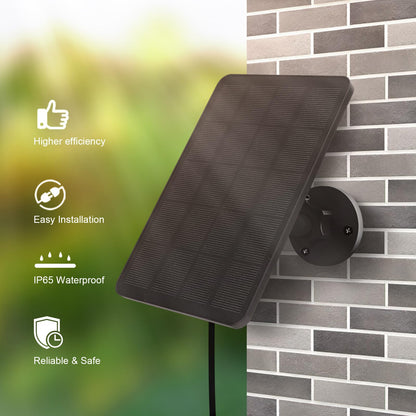 YCTechLife 4W Solar Panel for Blink Outdoor Camera (4th Gen), solar charger with rubber plug, IP65 waterproof, 13.12ft cable, 2 pack.