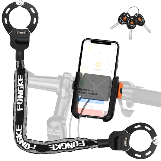 E-scooter lock, lock for e-scooter with bracket, bicycle lock theft-proof, handcuff lock, high-security locks for scooter roller/e-bike/motorcycle.