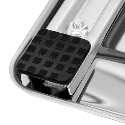 MONZANA® Manual Pasta Maker Stainless Steel 9 different dough thicknesses 2 dough rollers table clamp crank Spaghetti ribbon noodles lasagna kitchen pasta silver