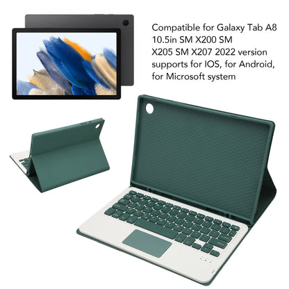 Estink keyboard cover for Galaxy Tab A8, Detachable Multi-View Wireless Keyboard Cover, Tablet cover for SM X200/SM X205/SM X207 2022 (Touchpad)