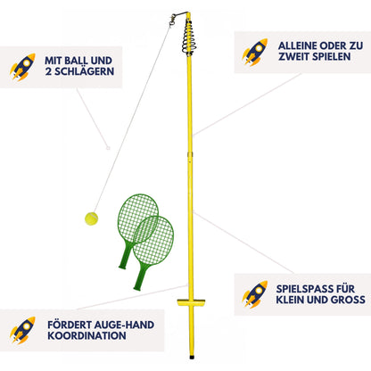 BEST SPORTING Twistball Set Edition 2022 - 5-piece set including 2 Twistball rackets - Swingball - Circletennis (Edition 2022)