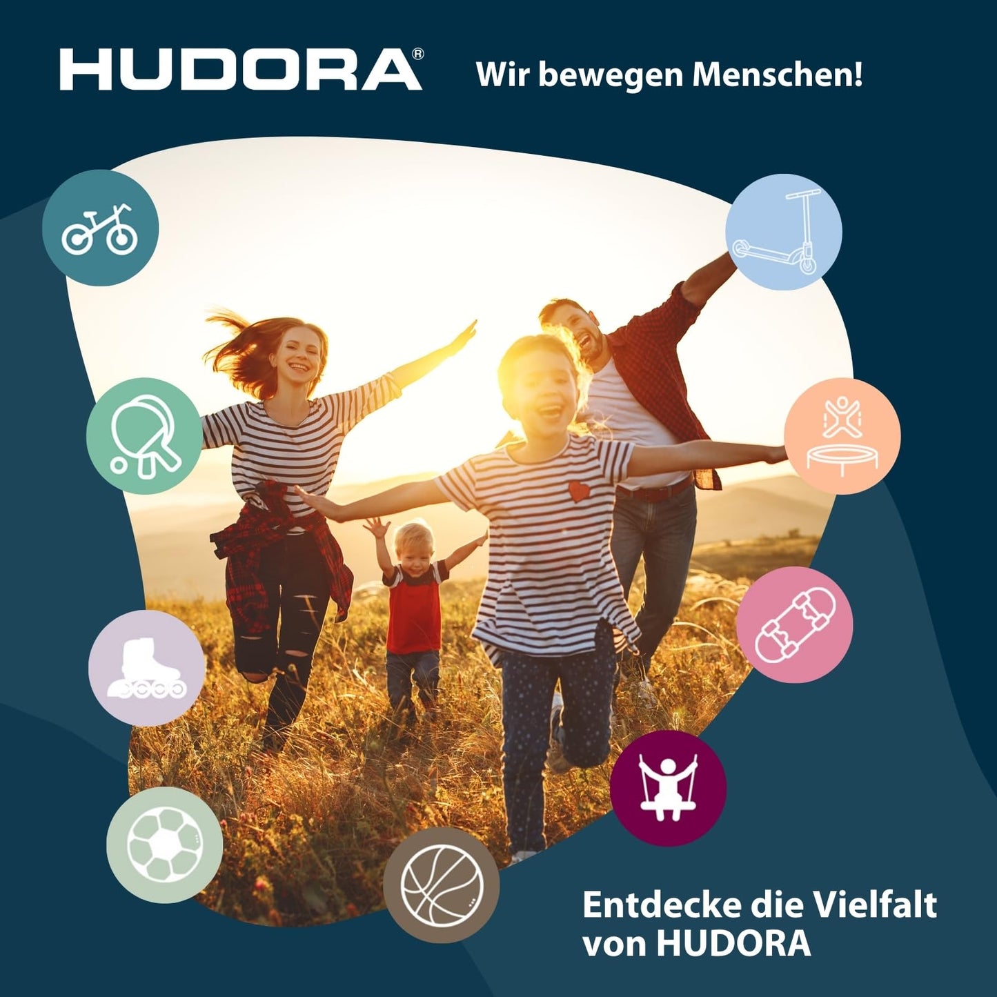 HUDORA Scooter Flitzkids 2.0 I Sturdy kids scooter with large footplate I Height-adjustable & portable mini three-wheel scooter for up to 50kg I Three-wheel scooter made of aluminum for children.