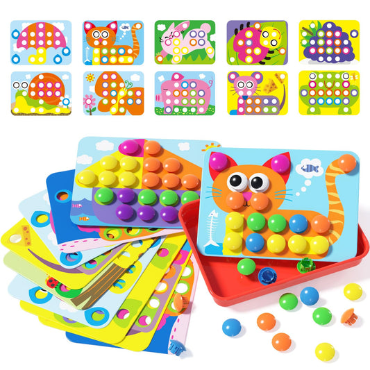 AMOSTING Matching Game for 2+, kids learning colors, toy for 2 and 3 year olds, 20 picture cards