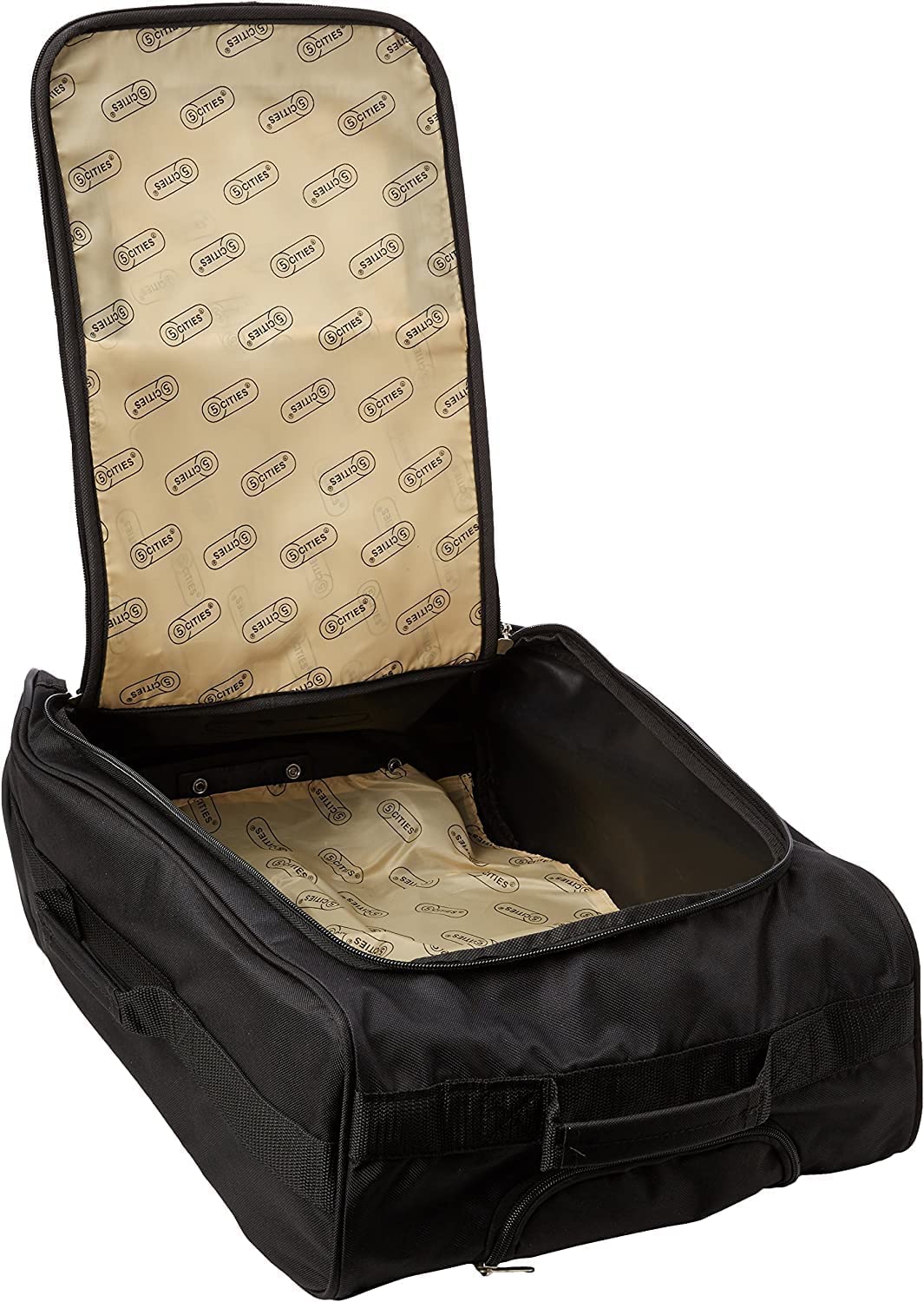 5 Cities 42L carry-on trolley suitcase backpack with 2 wheels for onboard use