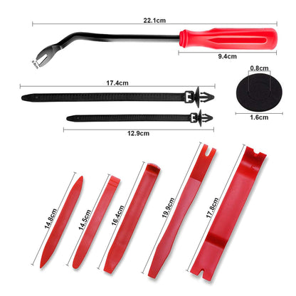 Automotive Tool, 716 Pieces Car Fastener Clips, Universal Door Panel Clips Bumper Trim Plastic Fasteners Set with Removal Tools, Sponge Cushion, and Cable Ties.