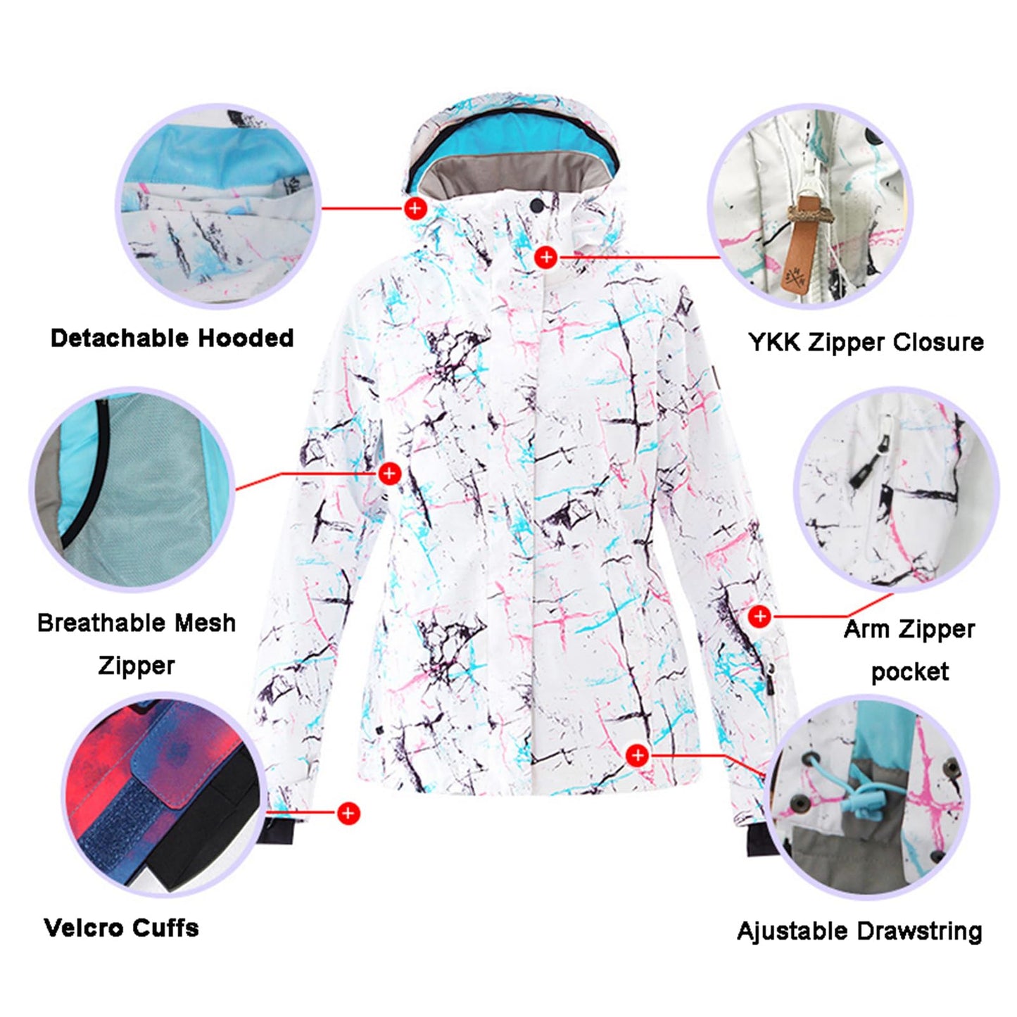 Womens ski suit snow suit windproof waterproof skiing snowboard jacket bib set for skiing snowboarding climbing SMNWT+Blue XS