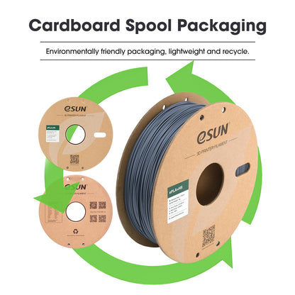 eSUN PLA+ Filament 1.75mm, PLA+HS High Speed 3D Printer Filament Accuracy +/- 0.03mm, 1KG Spool (2.2 LBS) Speedy PLA Plus Filament for High Speed Printers, Grey