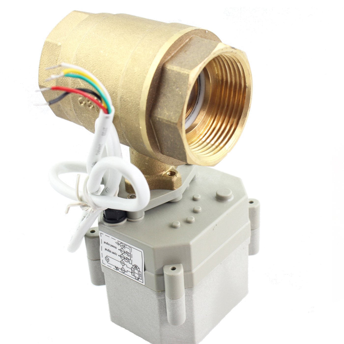 HSH-Flo 2/3 way brass 12V/24V AC and DC auto return position feedback motorized ball valve Electric zone valve (2 ways 1-1/4")