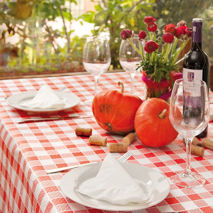 Tablecloth Aneto in roll "Vichy Red" 48 g/m2 1.20x100 m white cellulose - 1 unit.