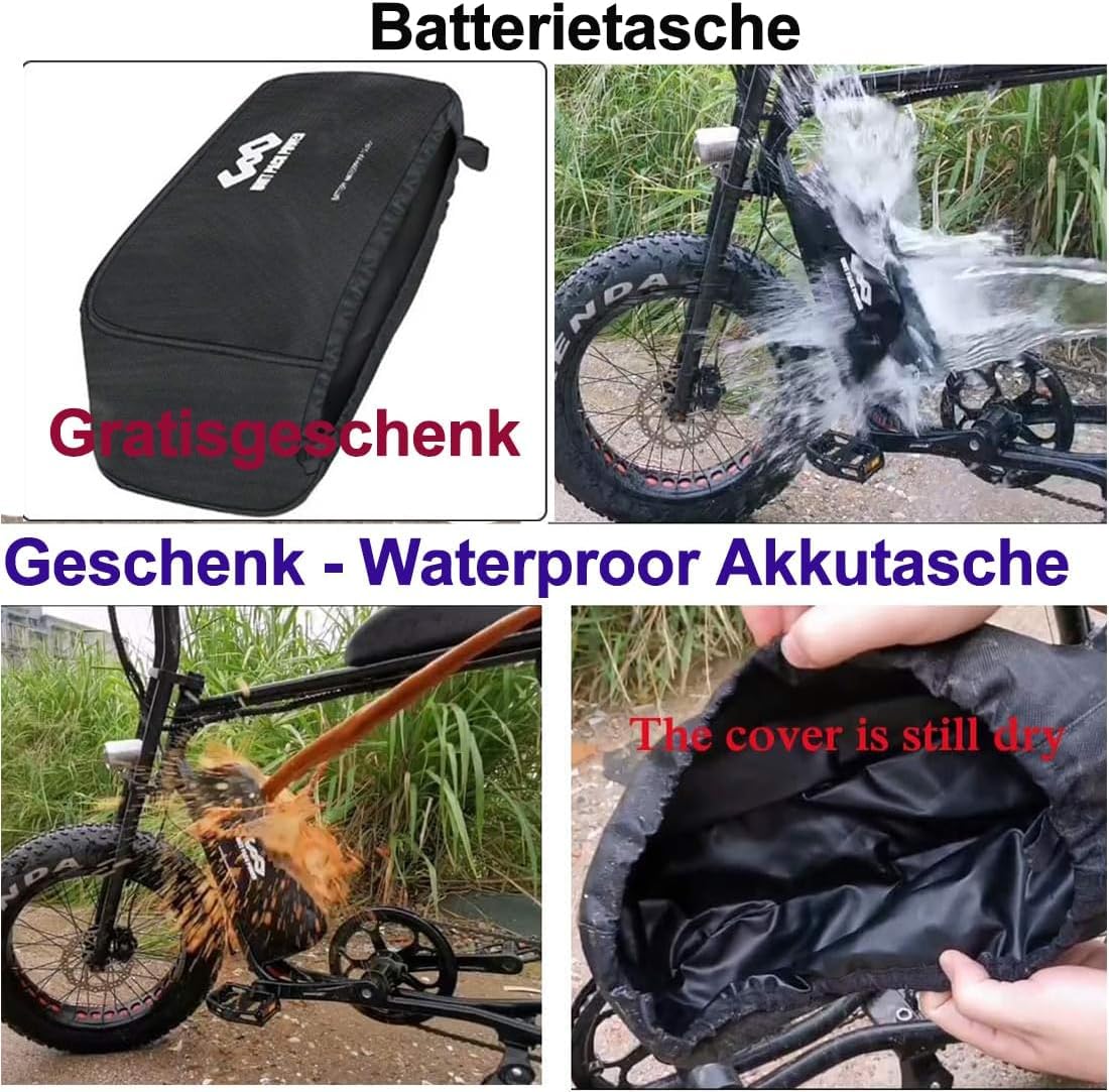 48 Volt 20Ah Ebike Battery - 48V lithium-ion battery for 1500W 1200W 1000W Ba-fang and other Ebike conversion wheel kit front hub motors.