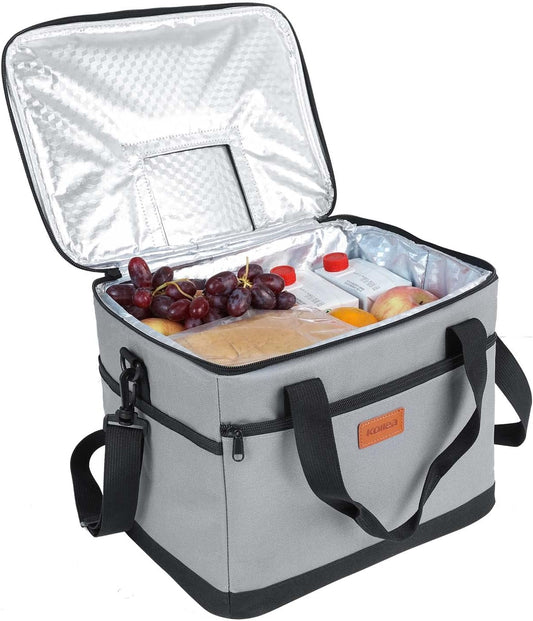 Kollea Cooler Bag - 30L Picnic Bag - Insulated Bag - Lunch Bag Keeps hot and cold, Leakproof, With carry straps, Multiple pockets - Ideal for travel, camping, BBQs, food transport