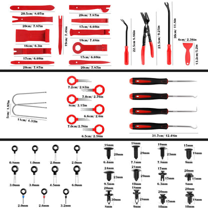 Aohoo Auto Disassembly Tools, 280 Piece Trim Removal Tool Set, for Trim Removal Plastic Pry Tool, Installation and Removal of Car Panel for Dashboard