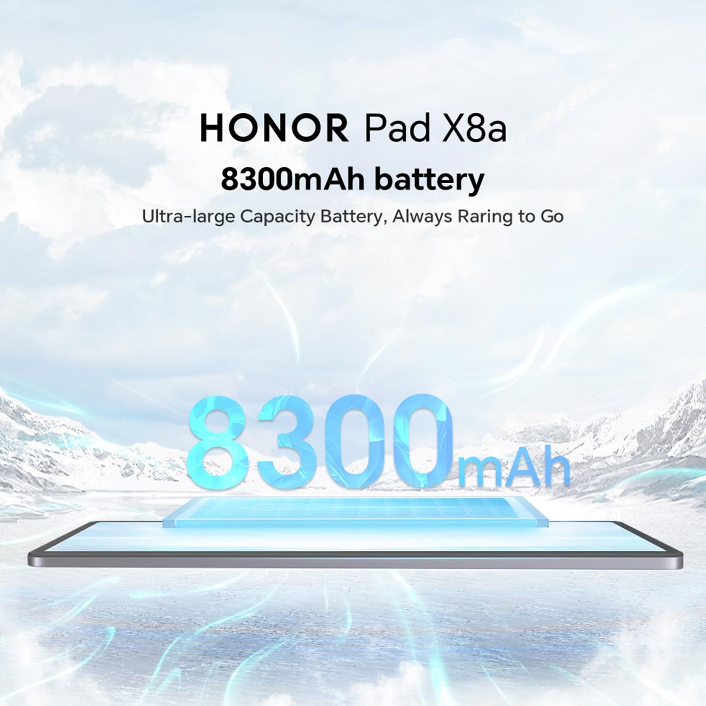 HONOR Pad X8a - Tablet, WiFi, 11 inch, 4GB + 128GB, 90 Hz FullView display, 8300mAh battery, 4 speakers, metal body, Android 14, Space Grey.