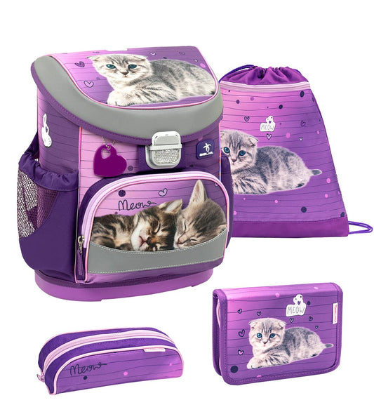 Belmil Mini-Fit school backpack set 4-piece (405-33/AG/S) (Little Caty 2)