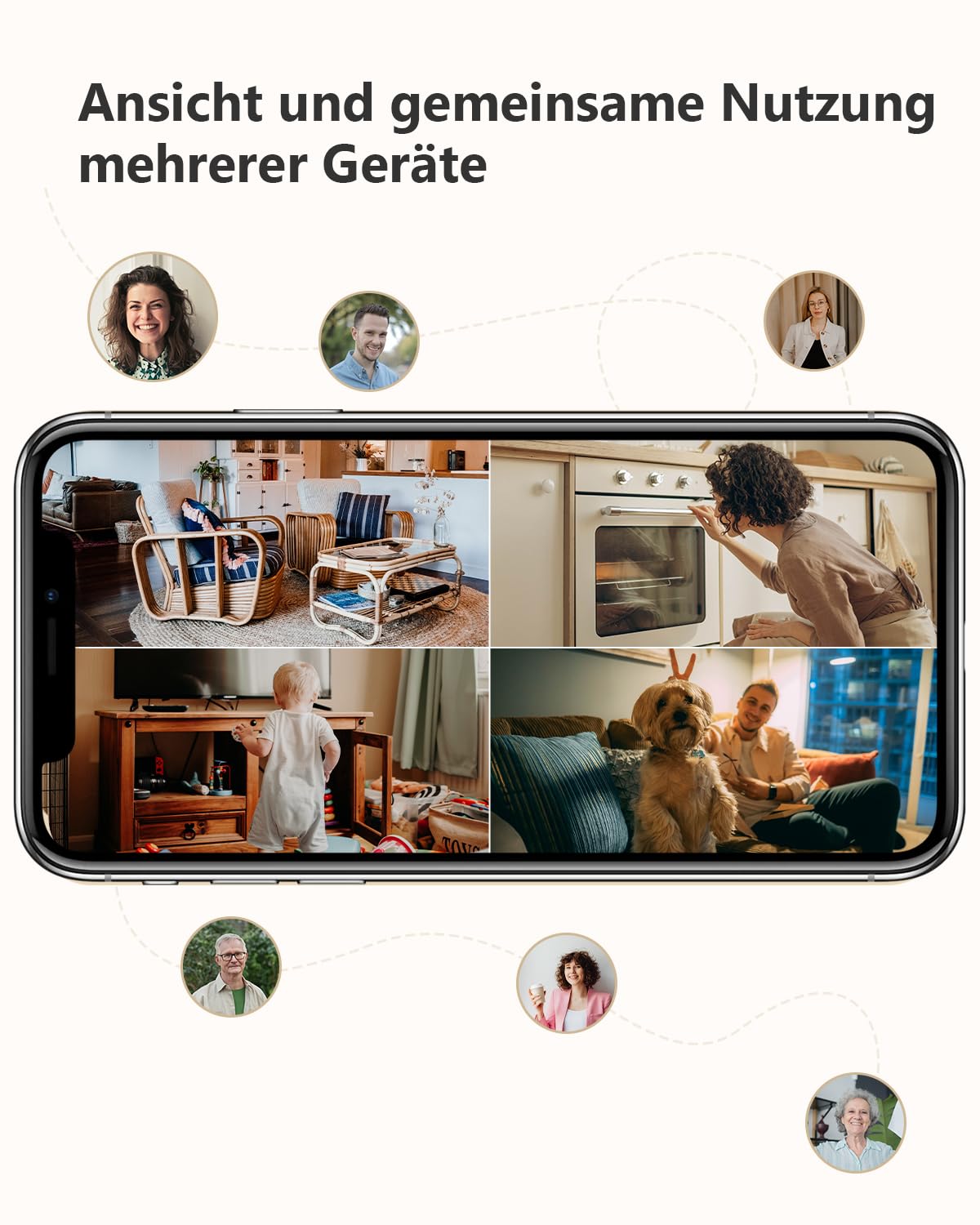 Imou 2K indoor surveillance camera with 360° coverage, AI person detection, automatic tracking, night vision, two-way audio, siren, works with Alexa.