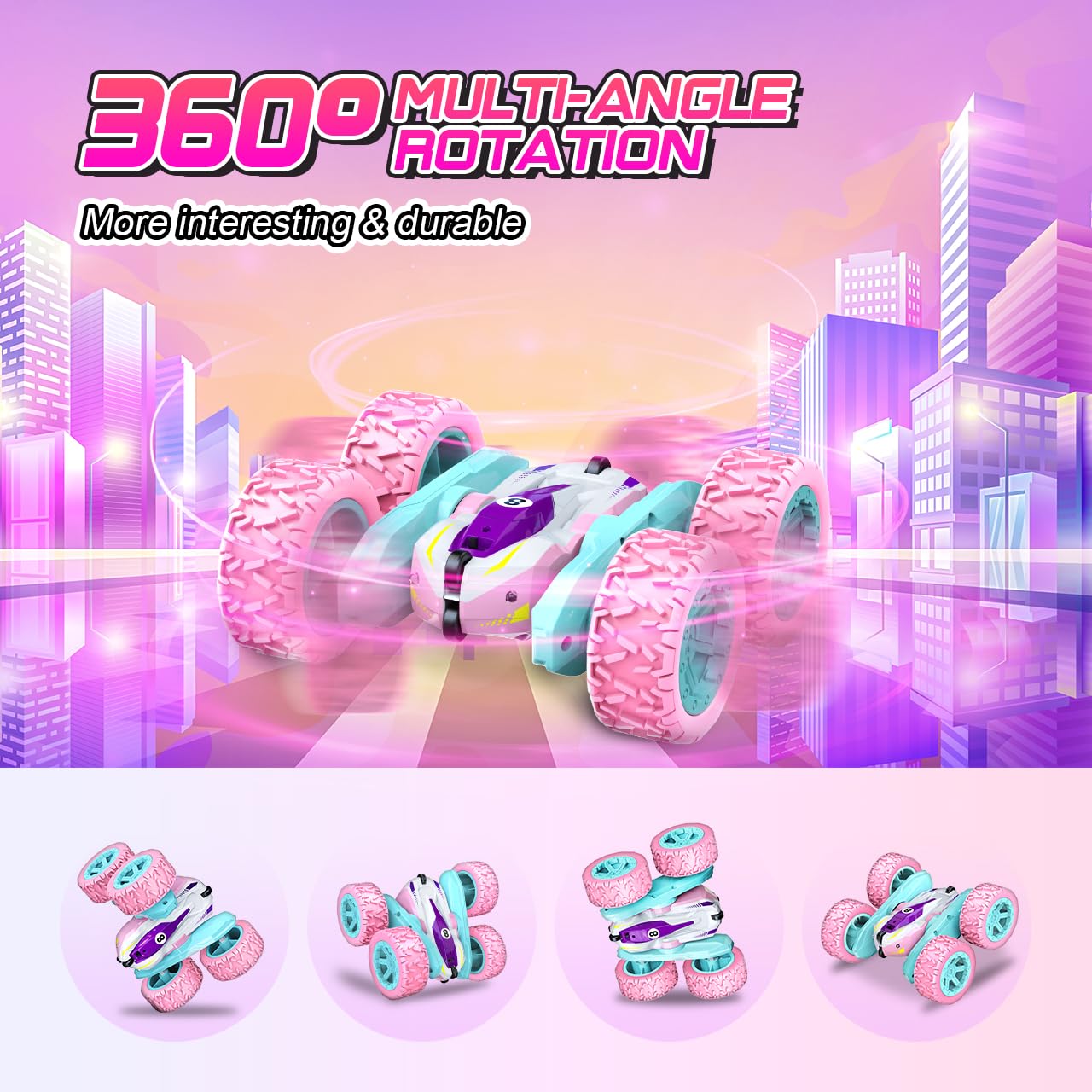 Grille Remote Control Car for Girls 3 4 5 6 7 8 years old, Gift for Girls 4-10 years old Outdoor Toy for Girls 3-9 years old Back to School RC Car Children's Toy for 3 4 5 6 year old Games for 3 4 year olds