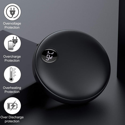 EXTSUD 2 in 1 Portable Pocket Hand Warmer Charger, USB rechargeable hand warmer, 2.1A fast charging power bank winter gift for men and women.