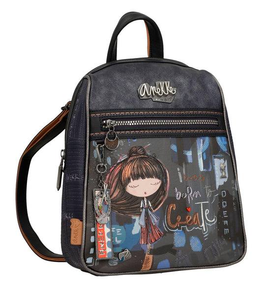 Anekke Contemporary Women's Hiking Backpack, 25 x 29 x 9 cm, Colorful, Modern Japanese Design