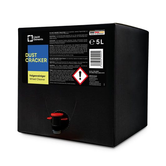 Liquid Elements - Wheel Cleaner Dust Cracker 5 Liter - Car cleaner for all types of wheels like alloy wheels & steel wheels - acid-free cleaner with indicator - removes stubborn dirt.