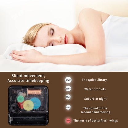 VIVILINEN luminous wall clock with large numbers, no ticking noise, quartz round clock, battery-operated, silent hanging clock for kitchen, home, office, living room, bedroom 12 inch