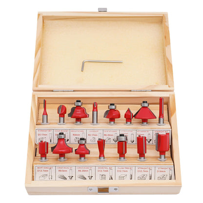 800W trim router, 6.35mm edge trimming router with 15 different router collets for grooving, trimming, carving, milling, chamfering, and cutting curves.