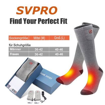 Svpro men women electric heated socks rechargeable washable battery socks, heated socks for foot warmer in cold weather, thermal socks for arthritis neuropathy skiing hunting