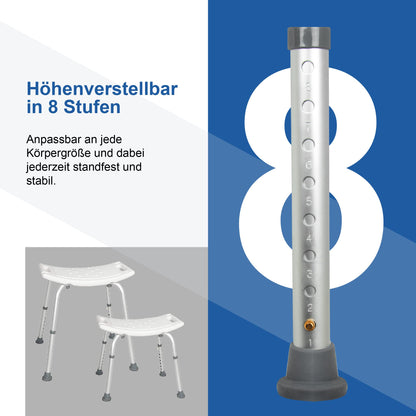 Accurate adjustable shower stool - non-slip, stable, and comfortable - Lightweight bath stool - Shower seat for shower (Universal shower stool)