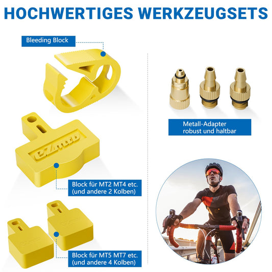 HQCM Ventilation Kit for MAGURA, Bike Brake Fluid Hydraulic Disc Brakes Bleeding Service Kit including Brake Blood 120ml Mineral Oil