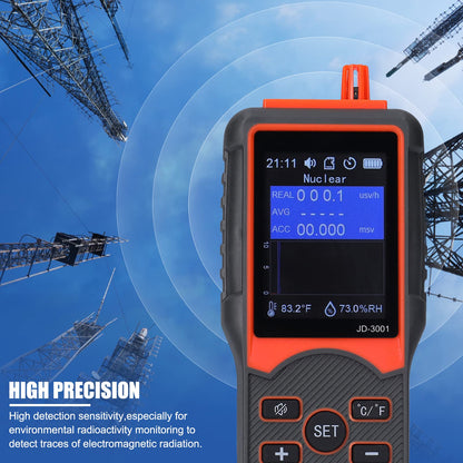 JD-3001 Nuclear Radiation Detector Geiger Counter Contamination Monitor Portable Outdoor Dosimeter Electromagnetic Radiation Detector