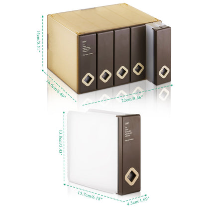 AhfuLife CD/DVD/Blu-ray Storage Boxes Colorful, DVD Box Space Saving Carrying Cases, CD Wallets for Car and Home up to 120 Discs Great for Gifts (Brown)