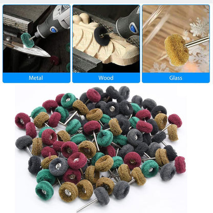 80 pieces 25mm grinding wheel polishing wheel for Dremel - metal grinding attachment with 3mm shank rotary tool