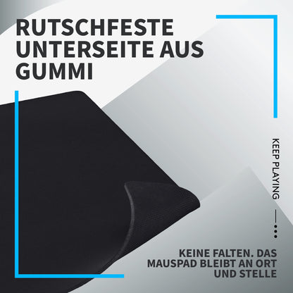 Logitech G G840 Extra Large Gaming Mouse Pad, optimized for gaming sensors, moderate surface friction, non-slip mouse pad, Mac and PC gaming accessory, 900 x 400 x 3 mm.