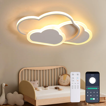 YUEEU 42CM LED Ceiling Light for Bedroom, Dimmable Children's Room Cloud Ceiling Lamp, Cloud Lamp with Remote Control, Ceiling Lights for Kids, Nursery Night Light.