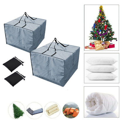Opaltool 2PC Outdoor Furniture Cushion Storage Bag 210D Oxford Waterproof Protection Storage Bag 81x81x61cm