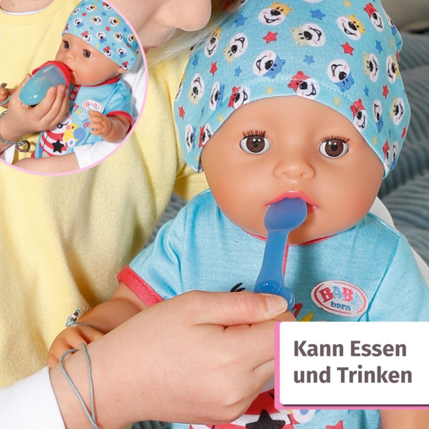 BABY born Magic Boy, baby doll with 10 functions for children aged 3 and up, no battery required, 43cm tall, 827963 Zapf Creation