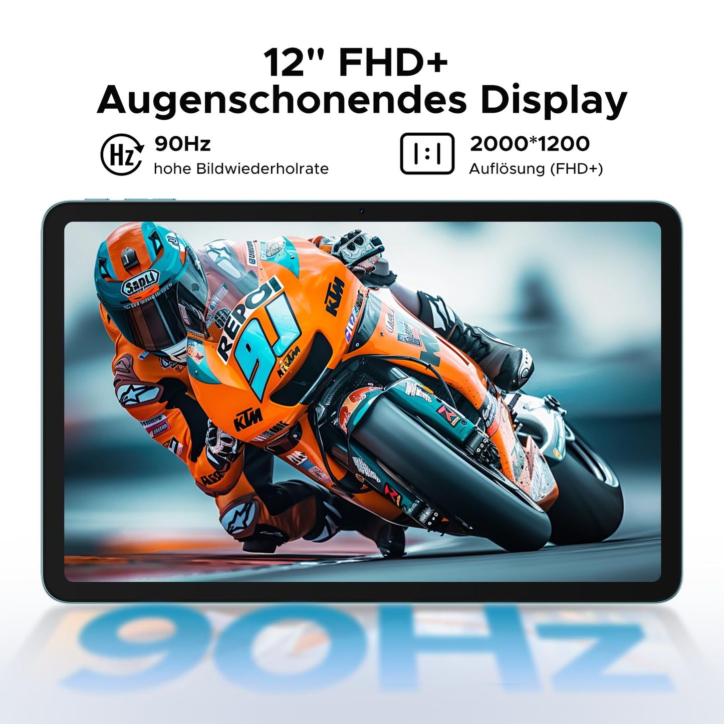 DOOGEE T36 Tablet 12-inch Android 15, 32GB+256GB/2TB TF T620 Octa-Core, 2.4K 90Hz display, 8800mAh, Gaming Tablet with SIM card slot, 4G LTE, Bluetooth 5.0+5G WiFi, Metal body - Black