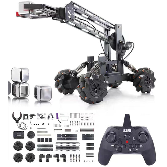 Robot kit, robot toy, experiments for kids 8+, 2-in-1 robot arm car with electronic programming and remote control, STEM kids' toy, birthday gifts for kids.