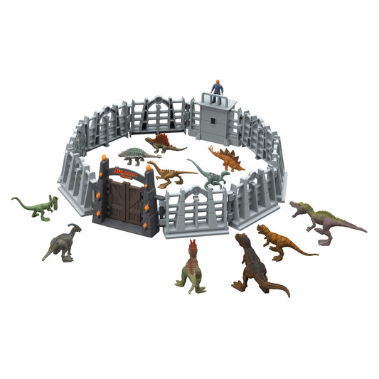 Mattel Jurassic World Advent Calendar for kids with surprises for 24 days, includes various dinosaur figures and battle arena, toy for ages 3+, HHW24