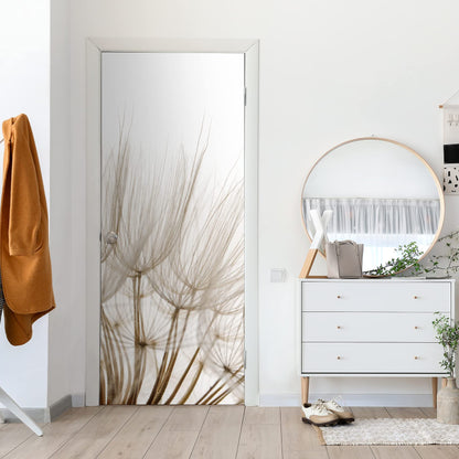 Finest Folia door film 90x200 cm door wallpaper door poster film for door living room children's room kitchen door sticker bathroom sticker self-adhesive TF02 (07 dandelion)